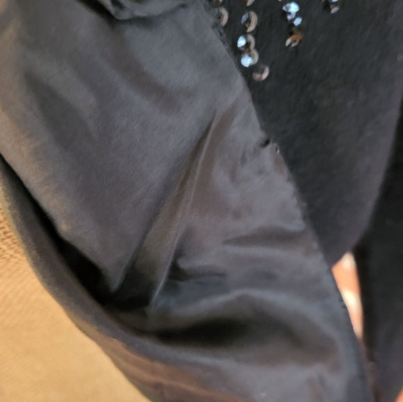 Le Roy Knitwear 60s black lambswool cropped sweater - Picture 7 of 8